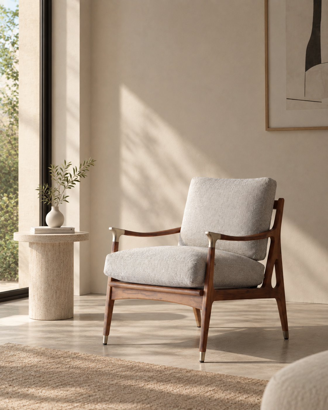 Warhol Wooden Upholstered Armchair