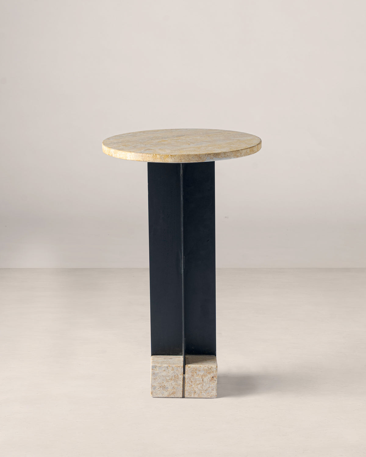 Bellucci Metal Side Table with Stone Top