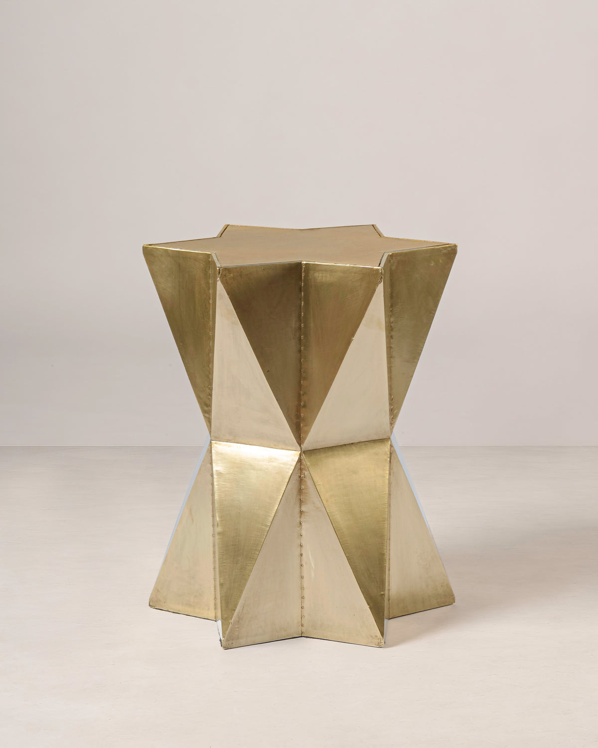 Mondrian Wooden/Metal Mounted Side Table