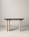 Newton Oak Wooden Console Table with Stone Top
