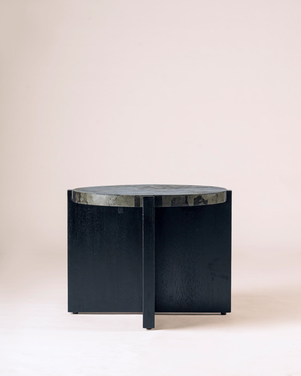 Gogh Oak Wood/Stone Side Table