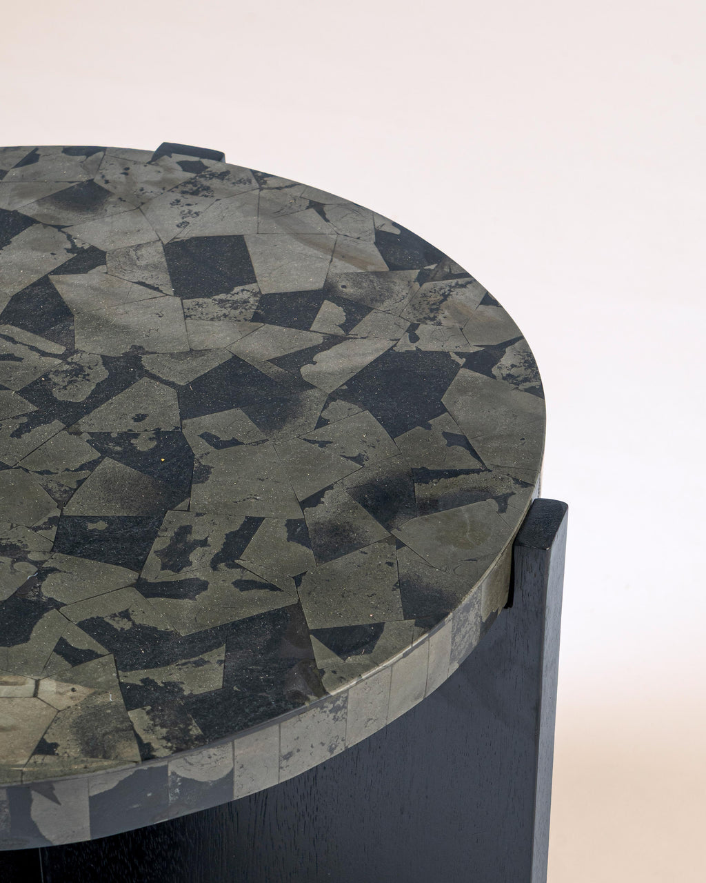 Gogh Oak Wood/Stone Side Table