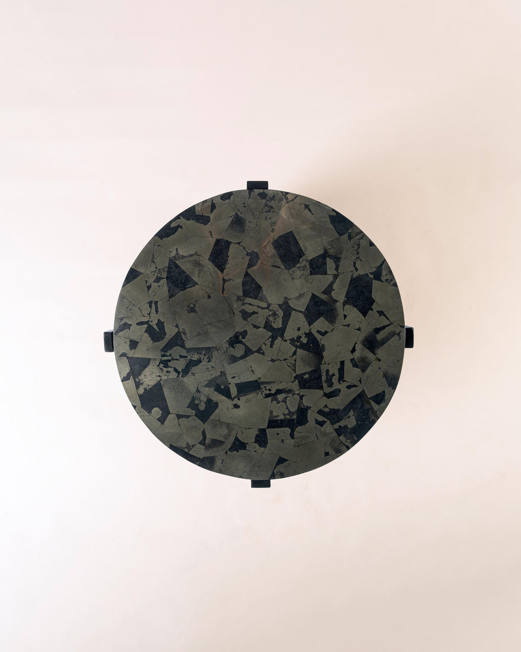 Gogh Oak Wood/Stone Side Table