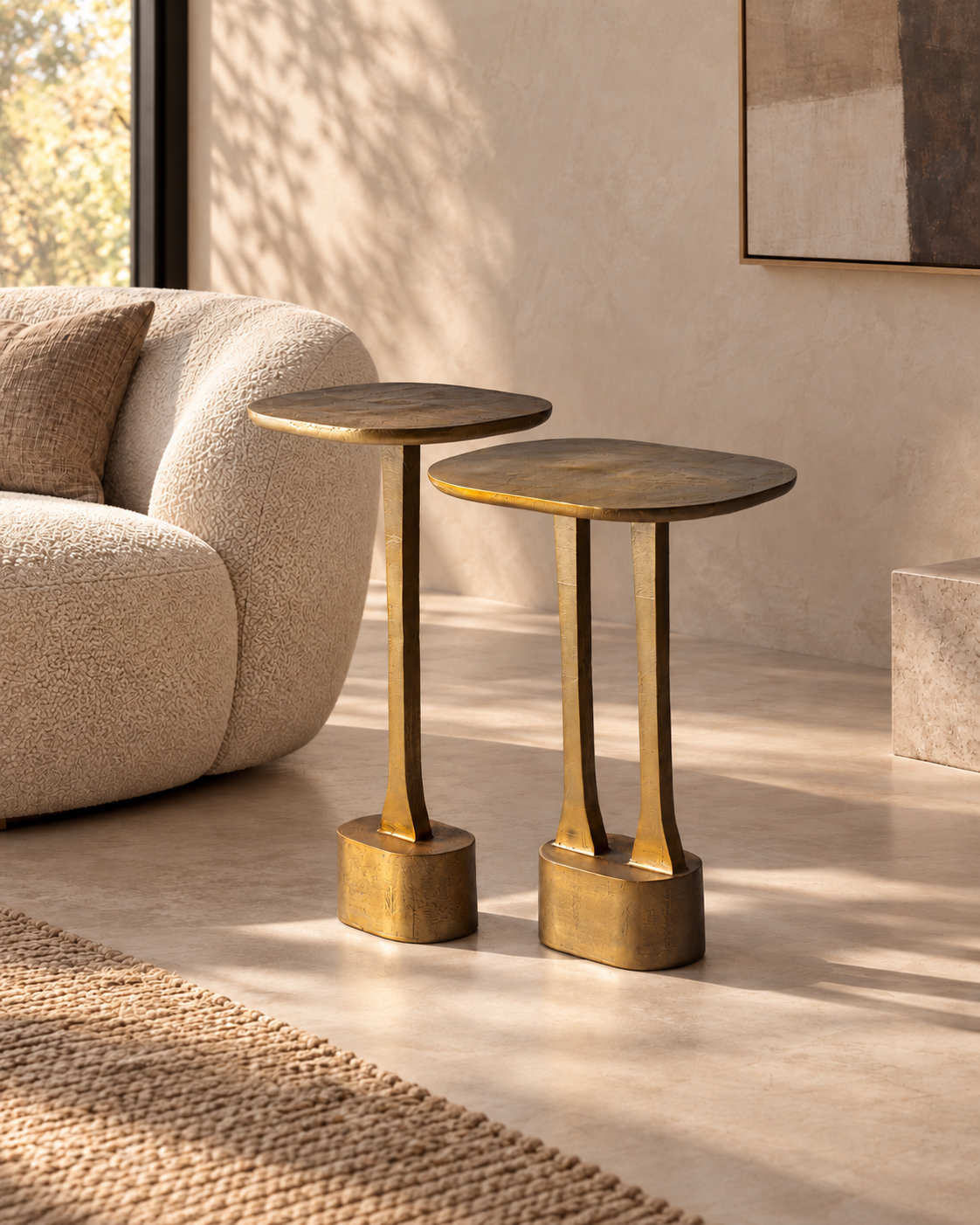 Pfeiffer Metal Casted Side Table (Set of 2)
