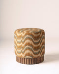 Corbusier Wooden Upholstered Pouf