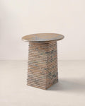 Basquiat Stone Carved Side Table