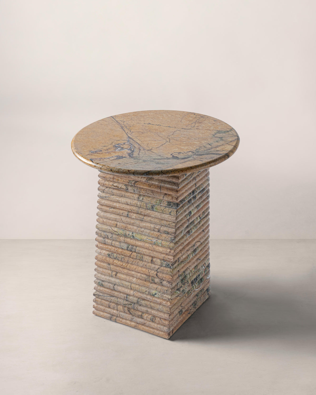 Basquiat Stone Carved Side Table