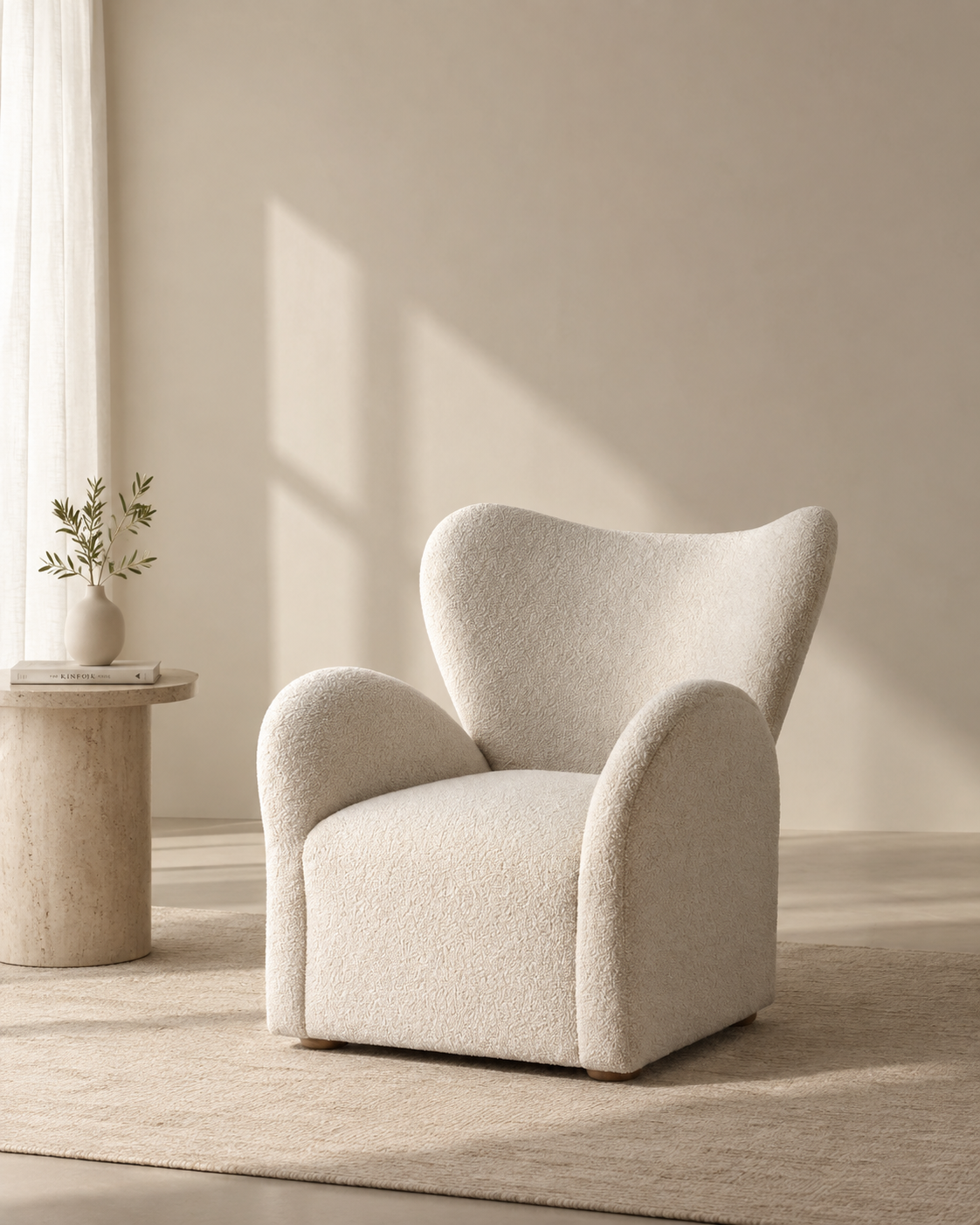 Vermeer Wooden Upholstered Armchair