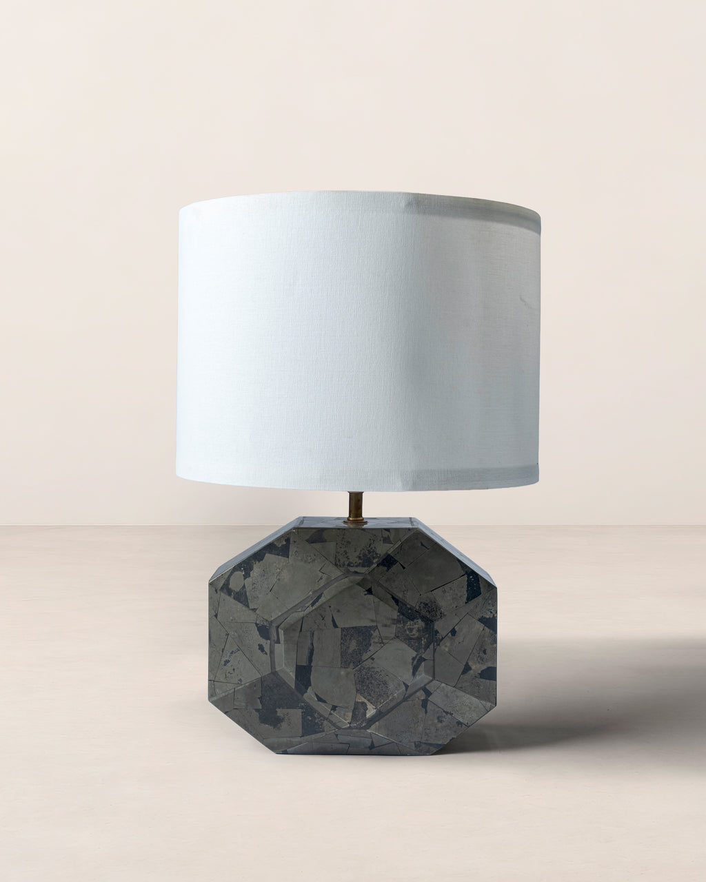 Schiele Wooden/Pyrite Table Lamp