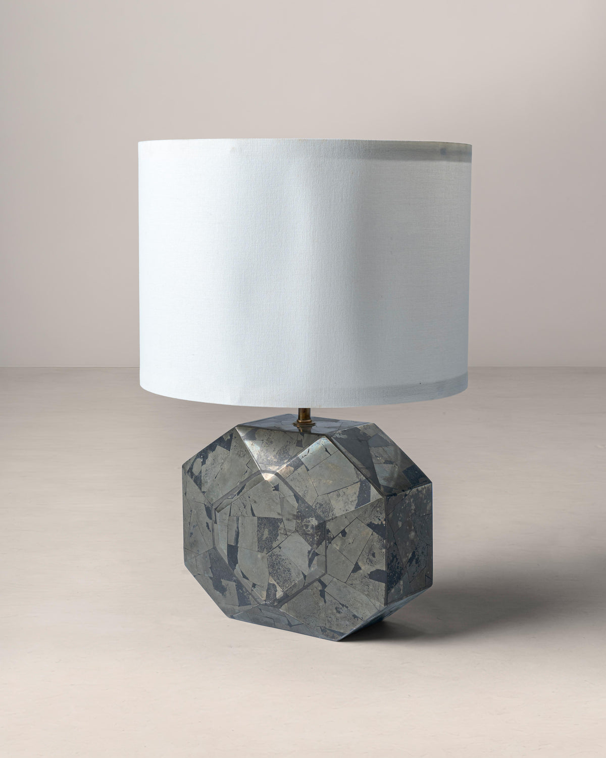 Schiele Wooden/Pyrite Table Lamp