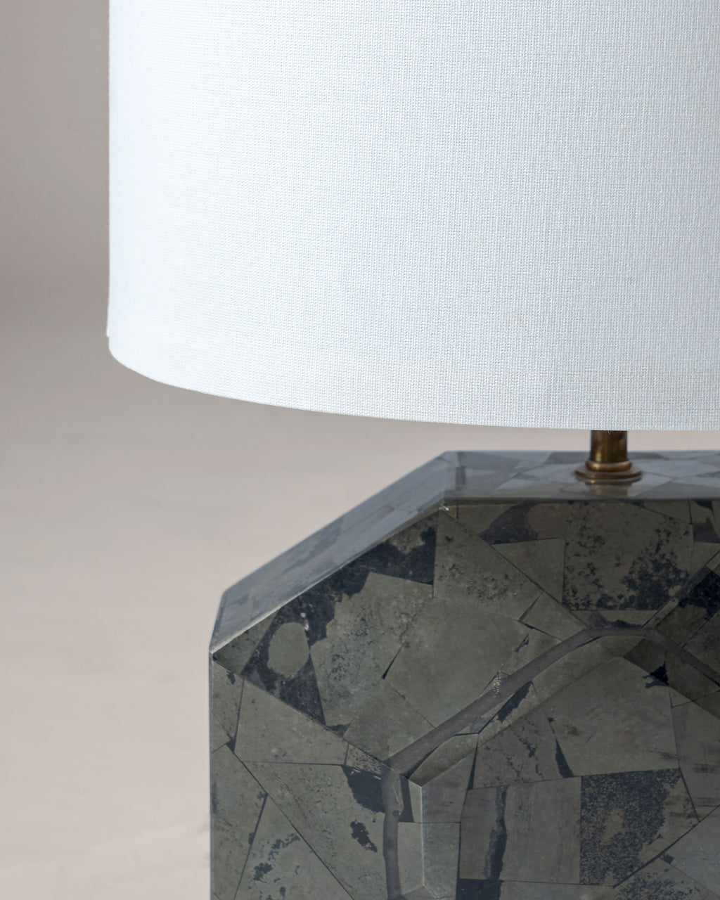 Schiele Wooden/Pyrite Table Lamp