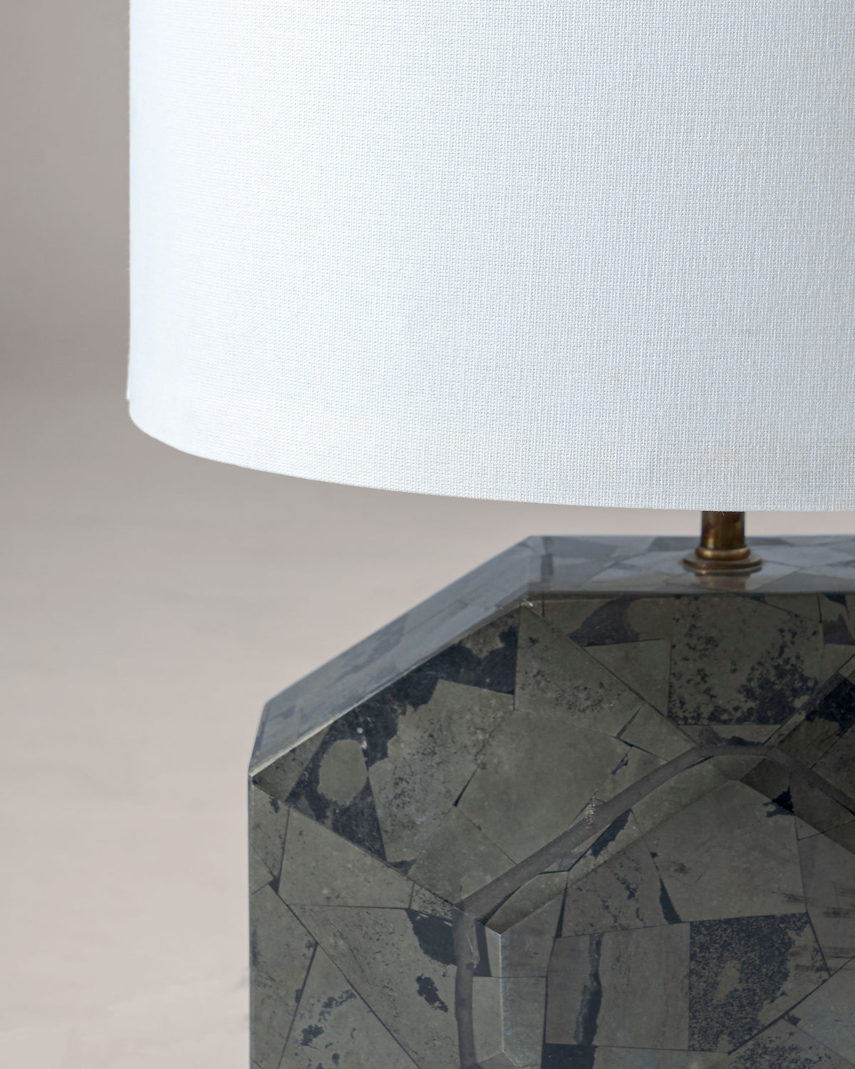 Schiele Wooden/Pyrite Table Lamp