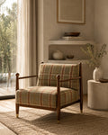 Wooden Upholstered Armchair
